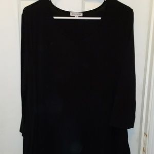 Long black tunic top
